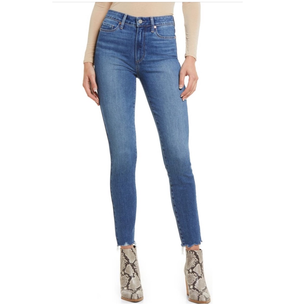 PAIGE Hoxton Raw Hem Ankle Skinny Jeans